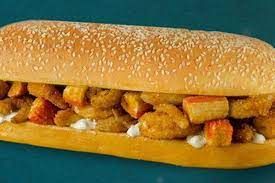 Fried mix seafood Sandwich