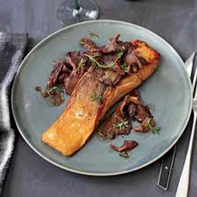 Salmon Fillet With Mushrooms Or Artichokes