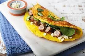 Sausage omelette sandwich
