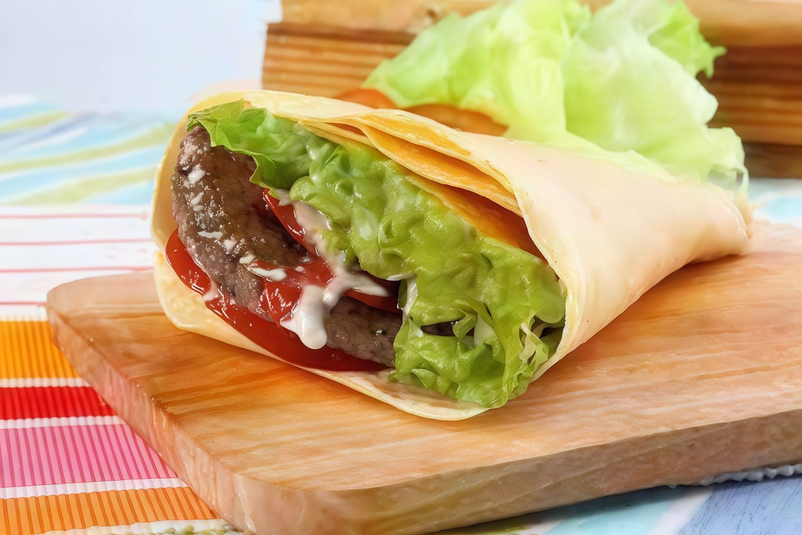cheese beef burger crepe