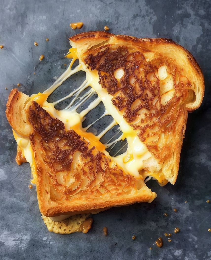 Potato Sandwich With Cheddar Sauce