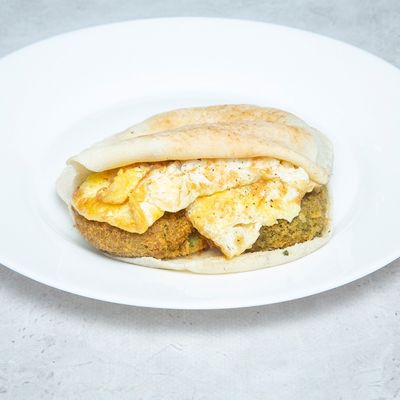Taamia With Fried Eggs Sandwich
