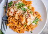 Crispy Chicken Pasta With Red Sauce