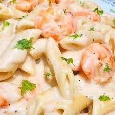 Shrimp Pasta With White Sauce