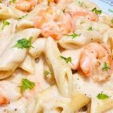 Shrimp Pasta With White Sauce