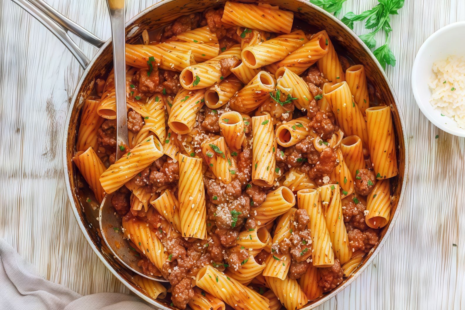 Pasta With Sauce And Meat