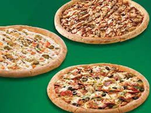 3 Medium Italian Alexandrian Sausage Pizza With Small Chocolate Pie Offer