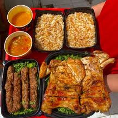 Grilled chicken and quarter kofta