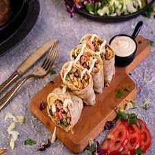Saj Bread Beef Shawerma Sandwich