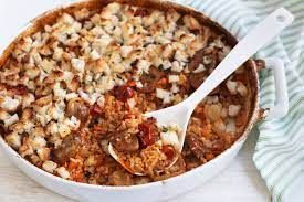 Meat With Oven Baked Rice Casserole