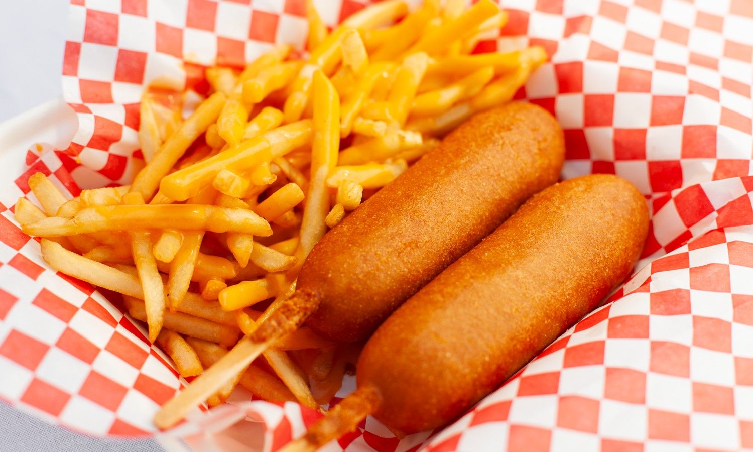 Corn Dog With French Fries