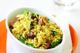 Half Mutton Oriental Sausage And Basmati Rice