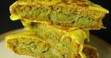 Potato Puree With Omelette Sandwich