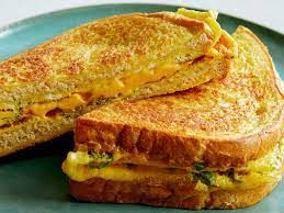 Potato Puree Omelette With Roumi and Chedder Sandwich