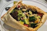 Stuffed Falafel With Eggplant Sandwich
