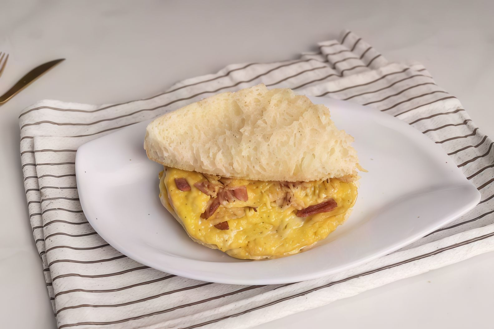Spanish Eggs Pastrami Sandwich