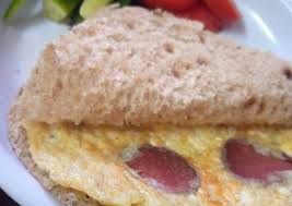 Sausage Omelet Sandwich