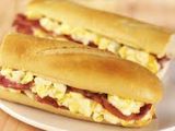 French Fries Sandwich With Omelette And Roumi Cheese