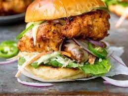 Mix Cap Chicken Burger Sandwich