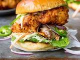 Mix Cap Chicken Burger Sandwich