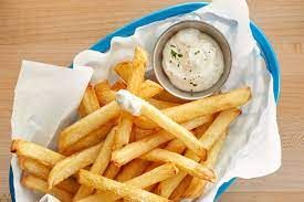 French Fries With Ranch Sauce Sandwich