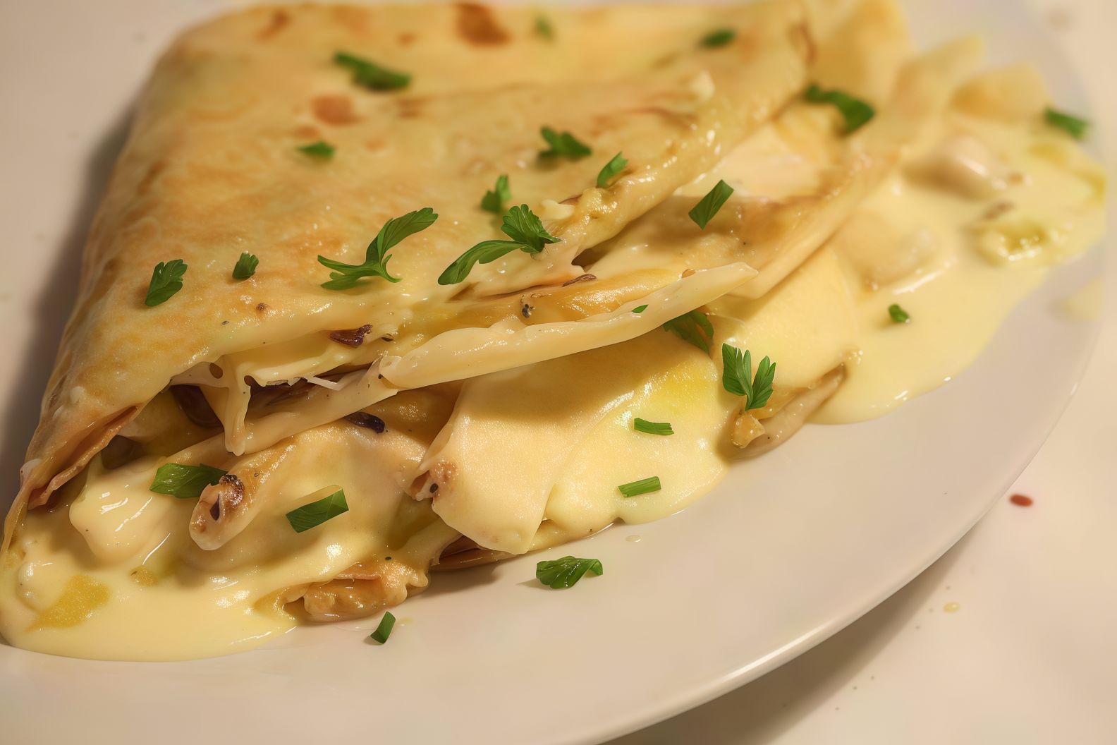 Mix cheese crepe