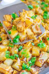 Potatoes with Roumi Cheese and cheddar cheese