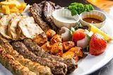 Family Mix Grill Meal On Charcoal