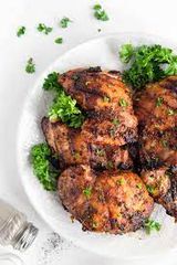 2 thighs on charcoal meal with extra