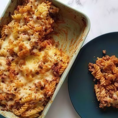 Baked pasta with minced meat