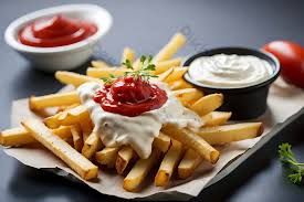 Ketchup and mayonnaise potatoes