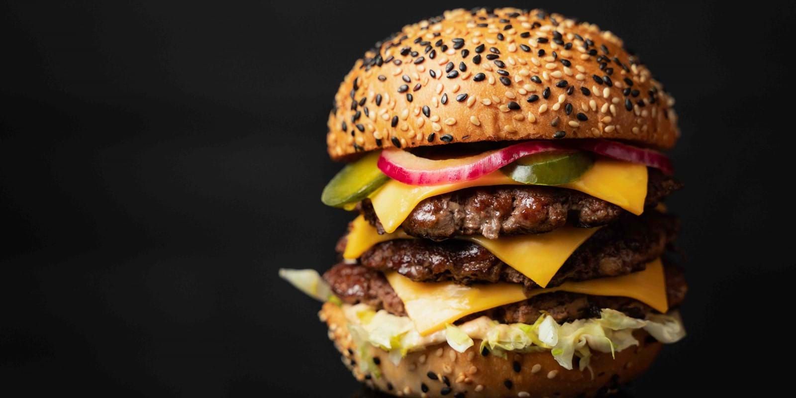 Triple Beef Burger Sandwich