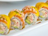 Salmon With Shrimp Dynamite Roll