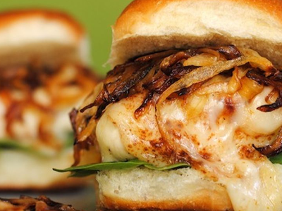 BBQ Chicken With Onion Sandwich