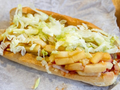 French Fries With Cheese Sandwich