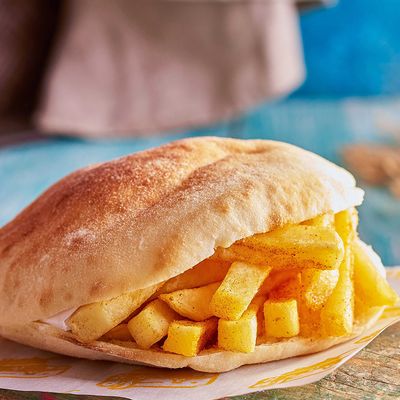Finger Potatoes With Cheese Sandwich