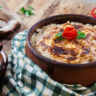 Oven Baked Rice with Meat Casserole