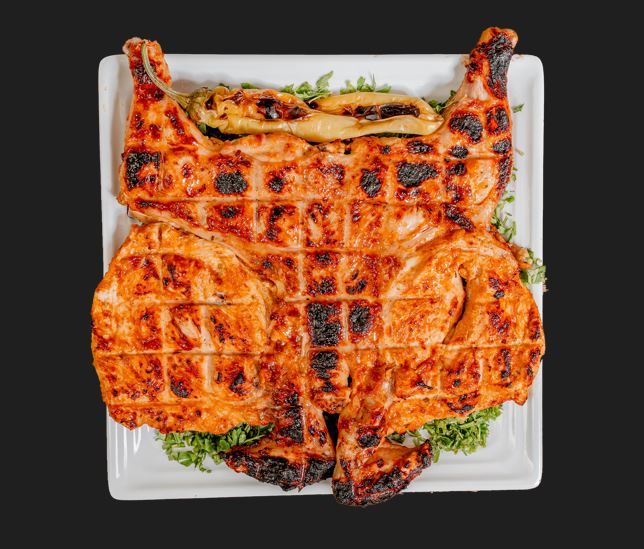 Whole Grilled Chicken With Salads And Bread