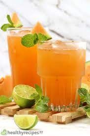 fresh cantaloupe And mint juice 1 liter