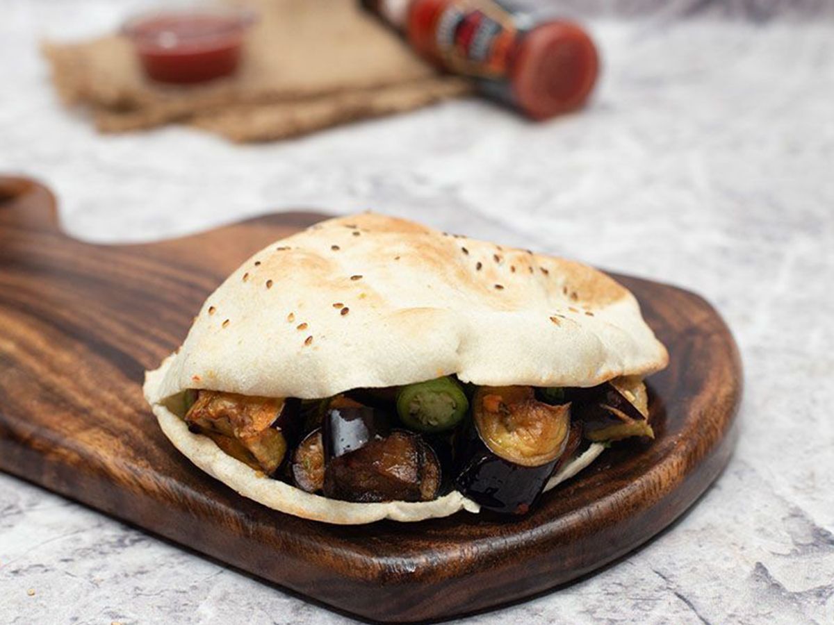 fried eggplant sandwich