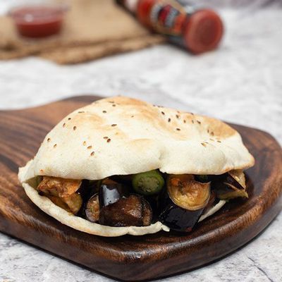 fried eggplant sandwich