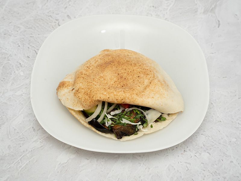 Fried Eggplant Sandwich With Mixture