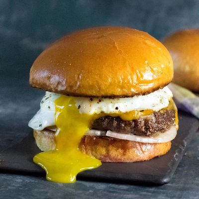 Egg and cheese burger