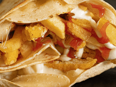 French Fries With Cheese Crepe