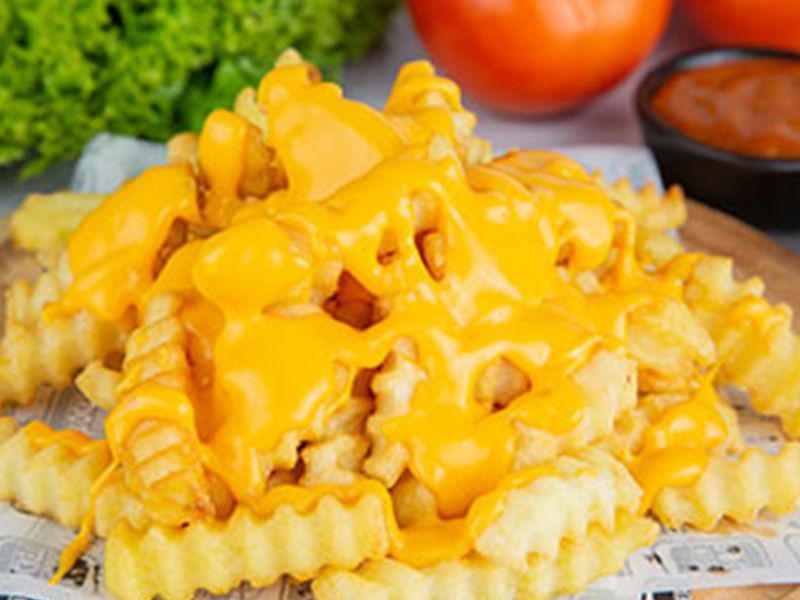 Crinkle Fries With Cheese