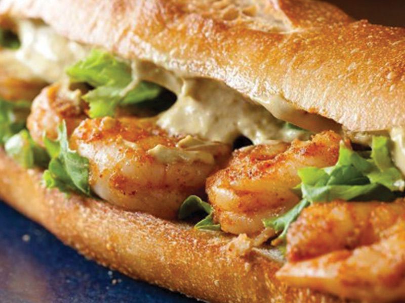 Lemon Oil Shrimp Sandwich