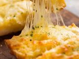 Garlic Bread With Mozzarella Cheese And Black Olives