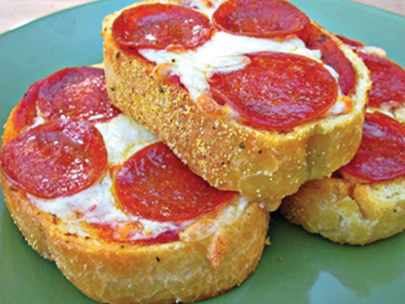 Pepperoni And Baked Bread