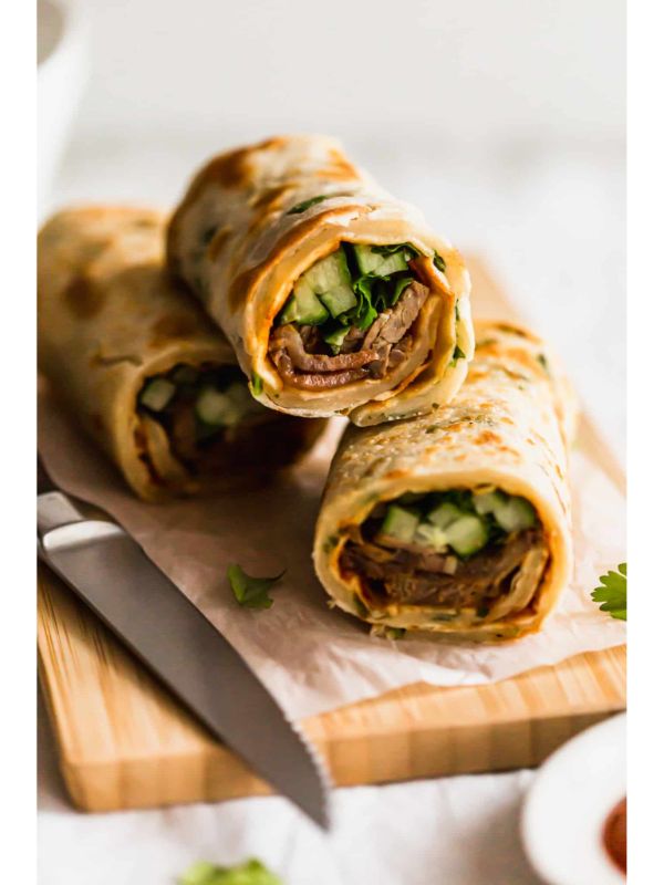 Oriental Minced Meat Crepe Roll