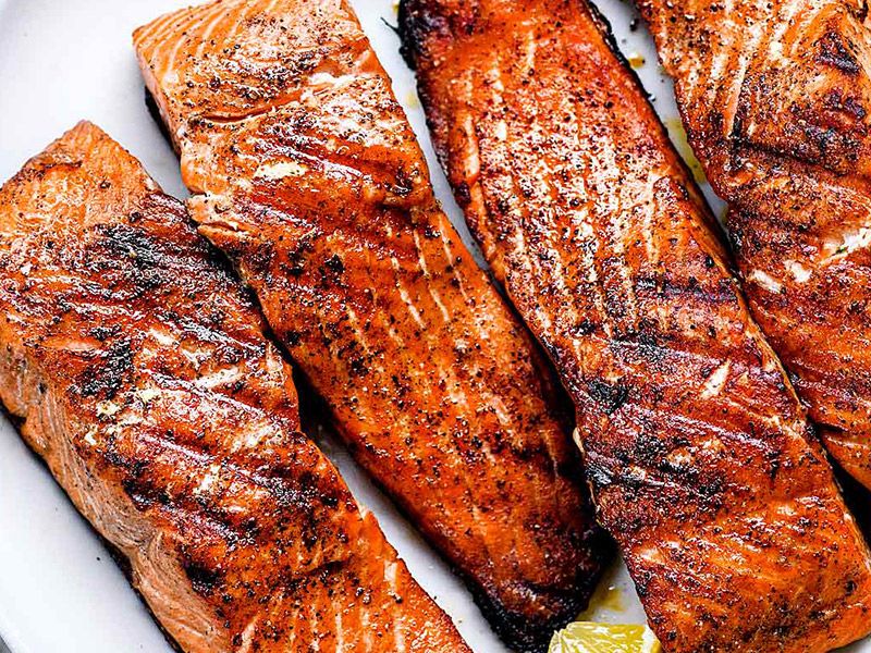 Grilled Salmon Steak